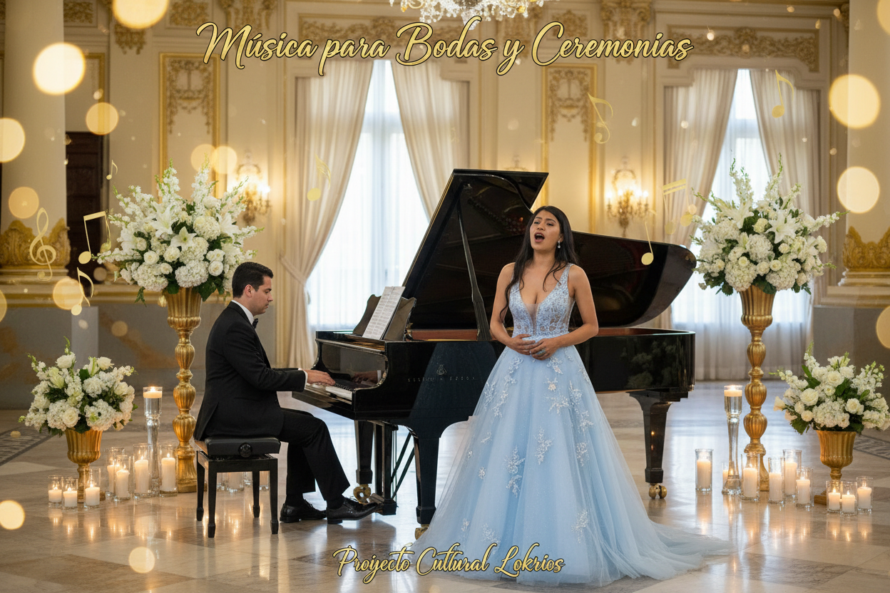 Música en vivo para bodas - Dúo soprano y piano - Proyecto Cultural Lokrios