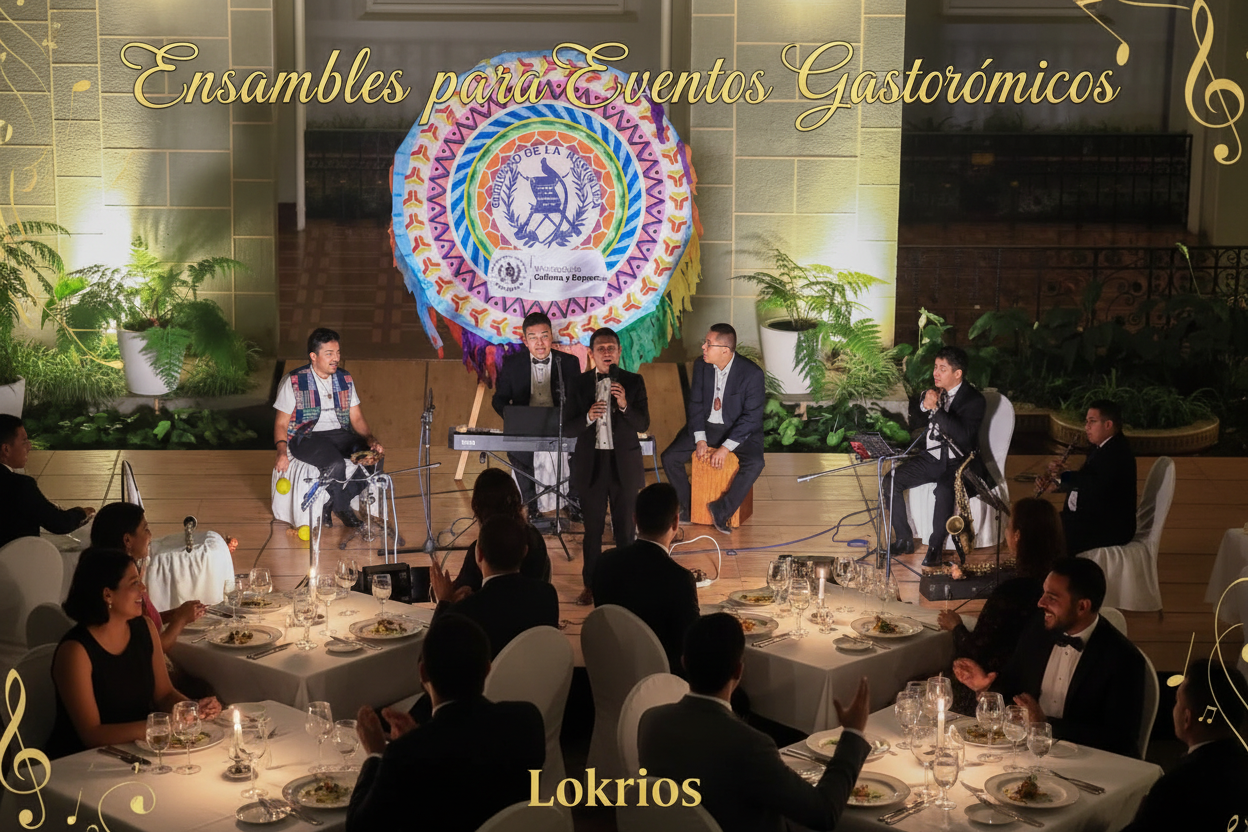 Ensamble Lokrios en evento gastronómico