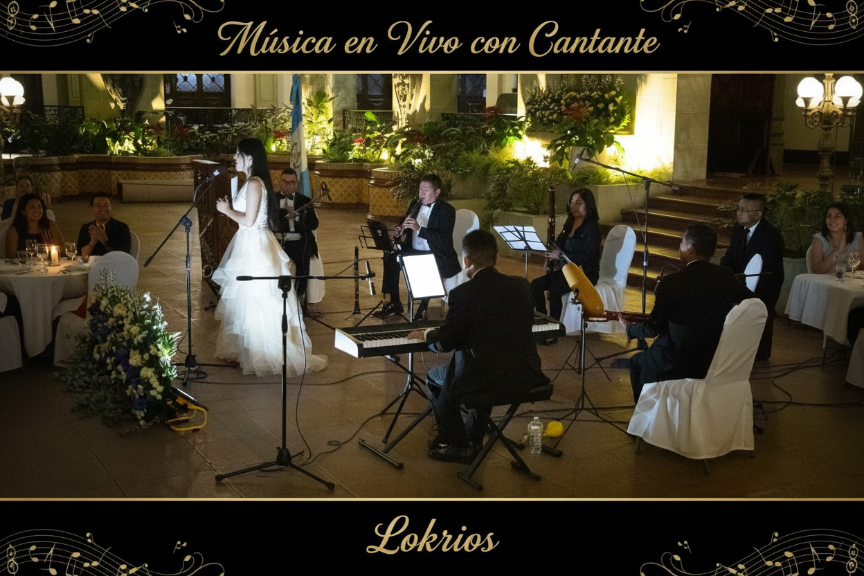 Lokrios con cantante en restaurante